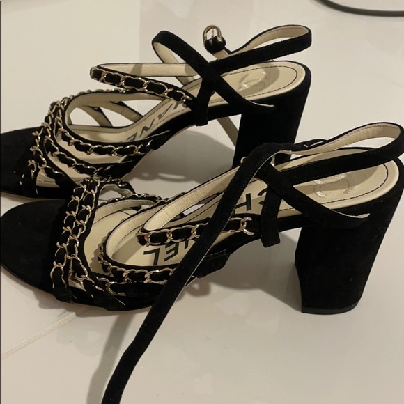 Chanel Suede Strappy Heels - Picture 4 of 7